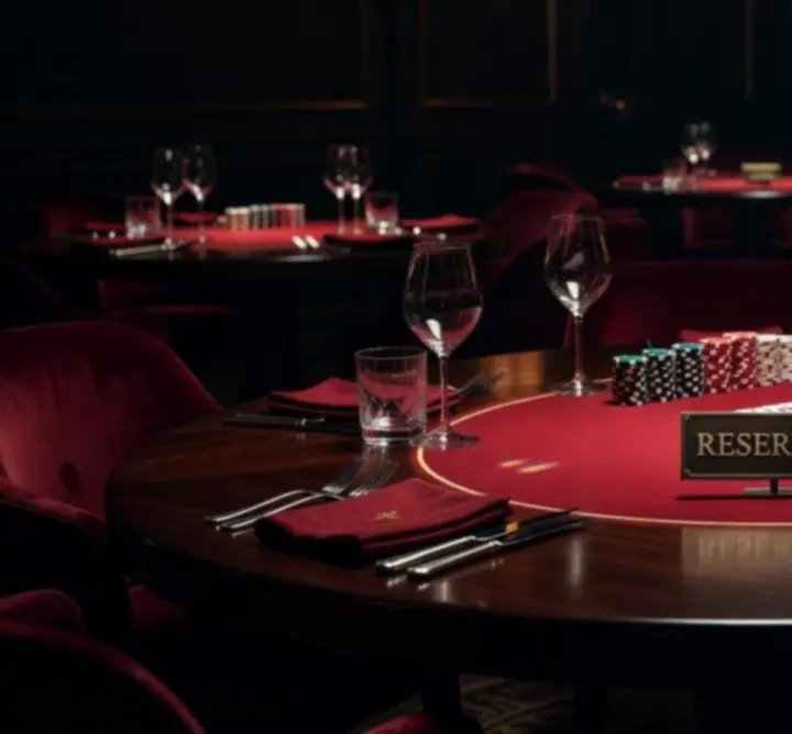 Rezerwacja stołu pokerowego w eleganckiej restauracji