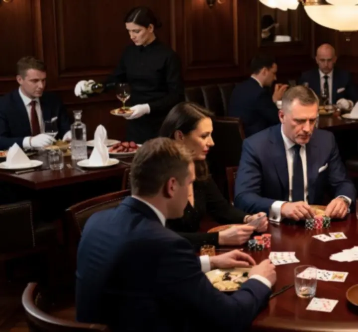 Prywatny wieczór pokerowy z elegancką kolacją w Polska Food Circle